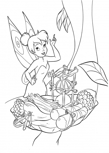 Tinkerbell Is Trying To Cook coloring page image