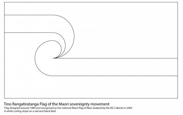 Tino Rangatiratanga Flag of The Maori People coloring page image