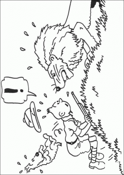 Tintin In Congo  coloring page image