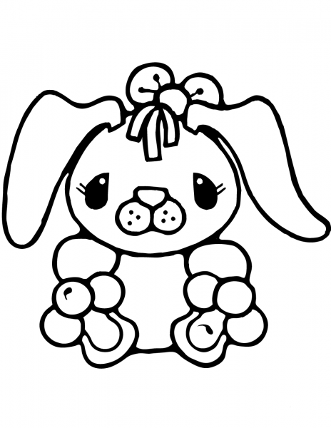 Tiny Bunny Rabbit coloring page image