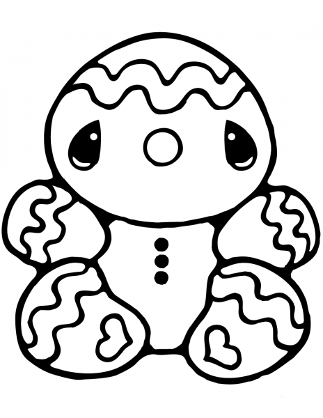 Tiny Gingerbread Man coloring page image