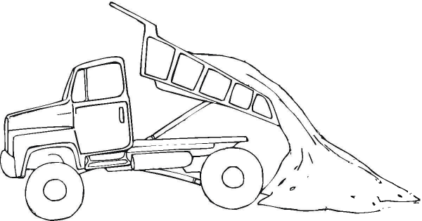Tipper Truck coloring page image