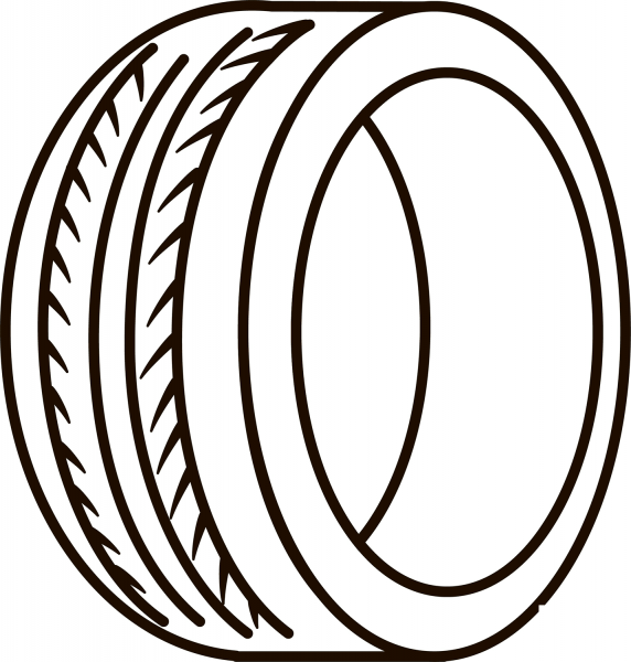 Tire coloring page image