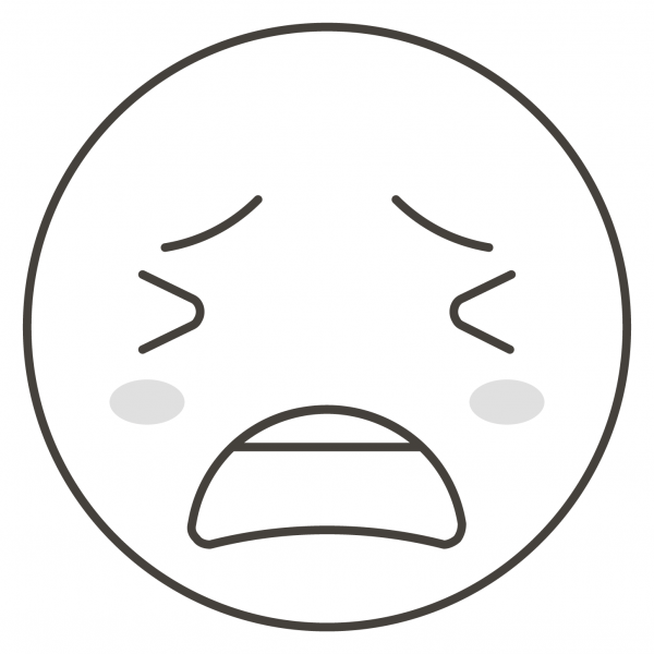 Tired Face coloring page image