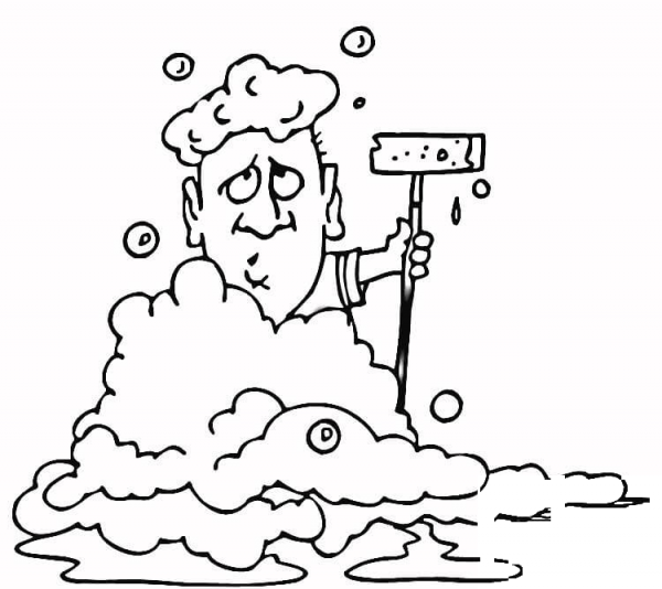 Tired House Wife  coloring page image