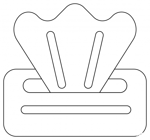 Tissue Box coloring page image