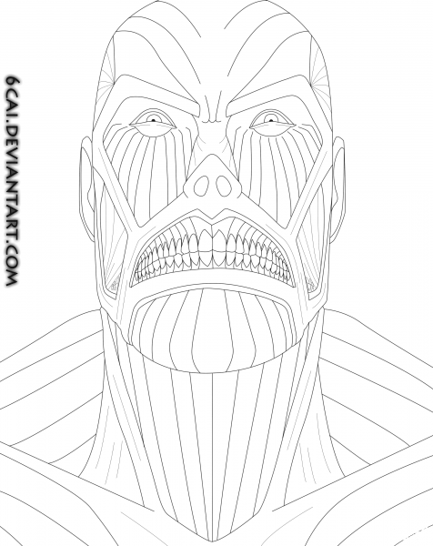 Titan from Attack on Titan coloring page image