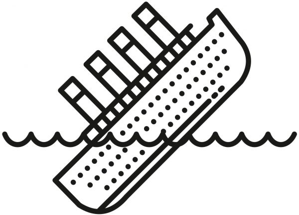 Titanic coloring page image