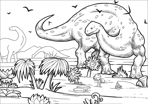 Titanosaurus coloring page image