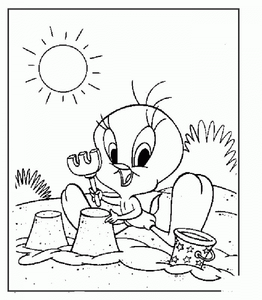 Titi on the Playard coloring page image