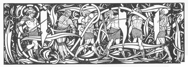 Title Page for Le Morte Darthur 1893 coloring page image