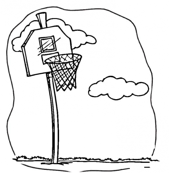 To Play Basketball  coloring page image