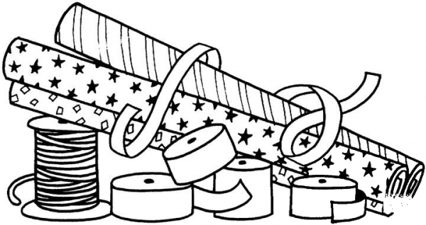 To Wrap up The Gifts  coloring page image