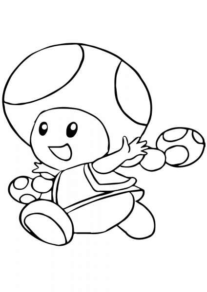 Toadette coloring page image