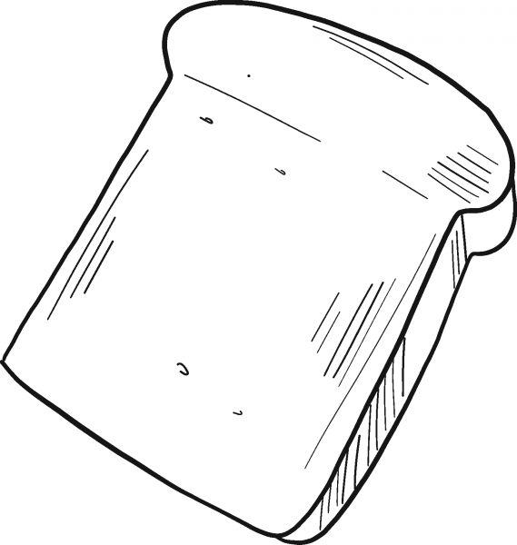 Toast Bread coloring page image