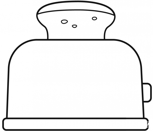 Toaster coloring page image