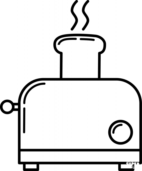 Toaster coloring page image