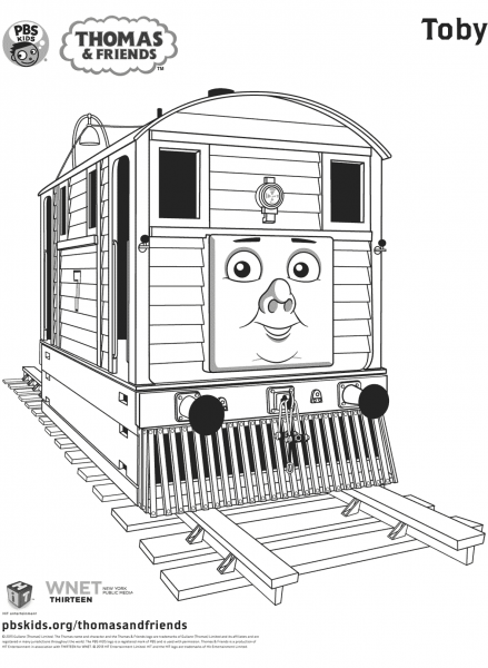 Toby from Thomas & Friends coloring page image
