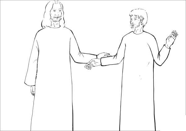 Today salvation has come to this house, because this man, too, is a son of Abraham coloring page image