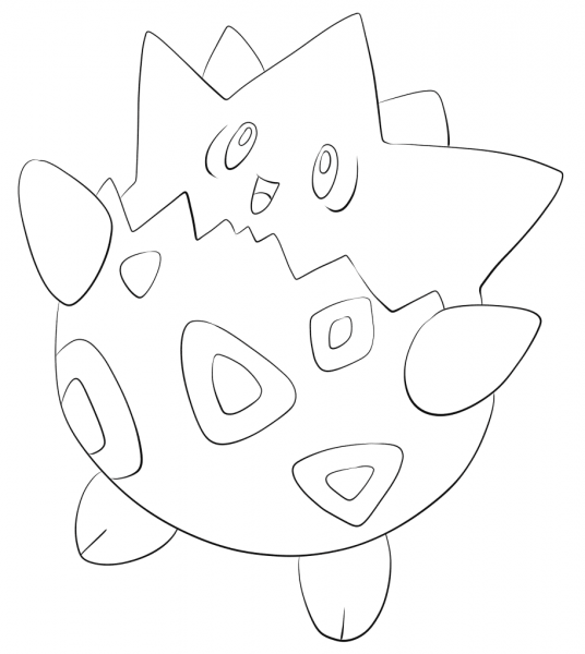 Togepi coloring page image