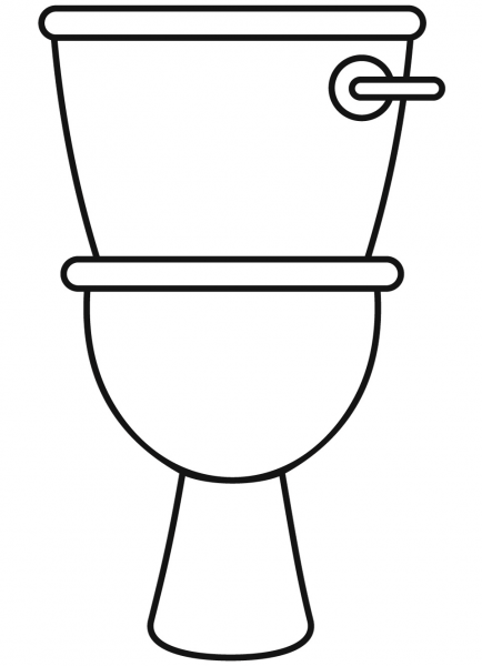 Toilet coloring page image