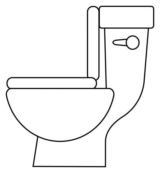 Toilet Emoji coloring page image
