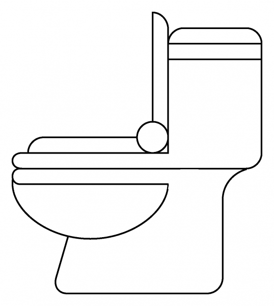 Toilet Emoji coloring page image