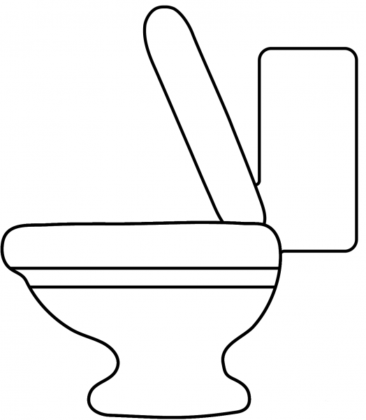 Toilet Emoji coloring page image