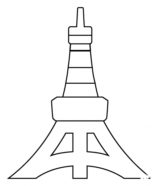 Tokyo Tower Emoji coloring page image