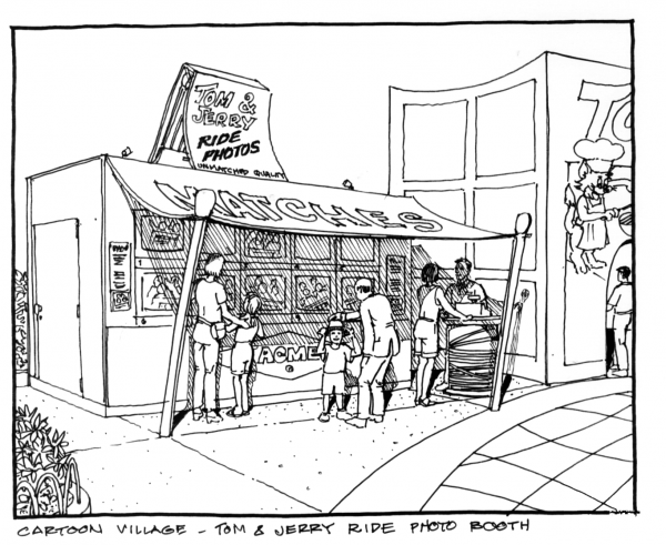 Tom and Jerry Ride Photo Booth coloring page image