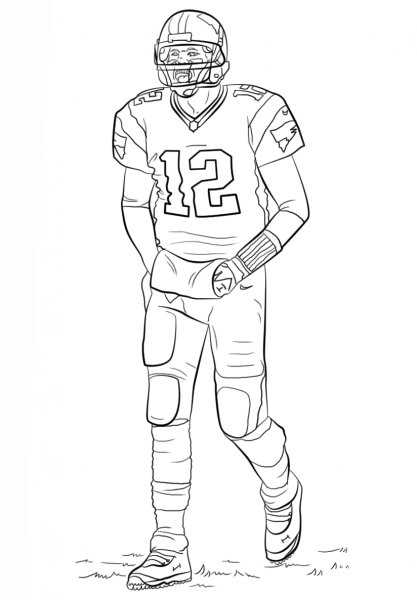 Tom Brady coloring page image