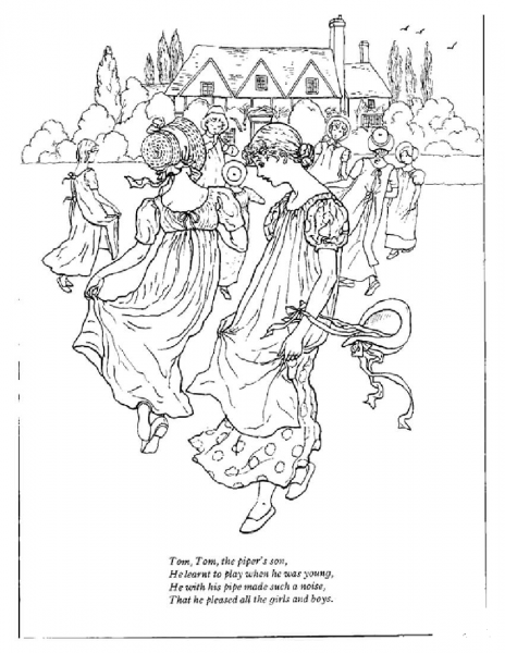 Tom Tom the Pipers Son coloring page image