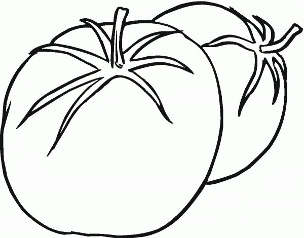 Tomato Behind the Other Tomato coloring page image
