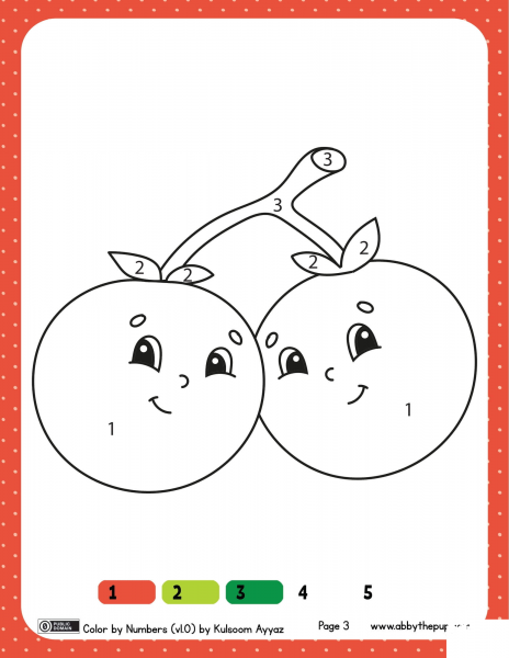 Tomato Color by Numbers 1-3 image