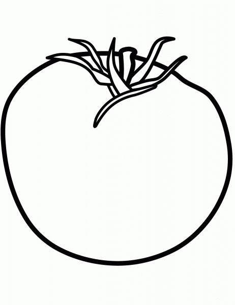Tomato coloring page image