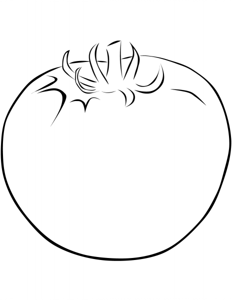 Tomato coloring page image