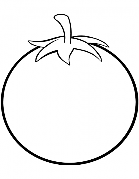 Tomato coloring page image