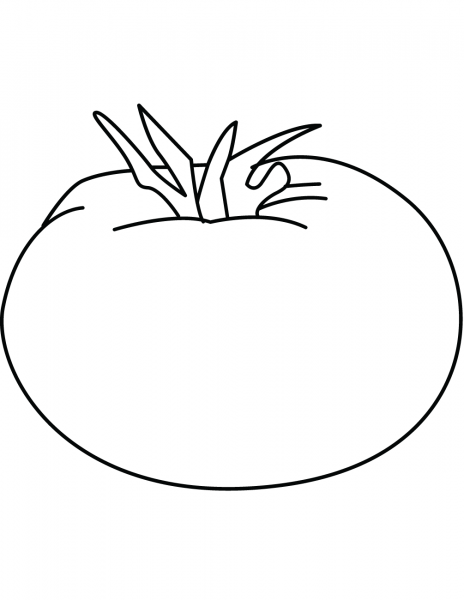 Tomato coloring page image