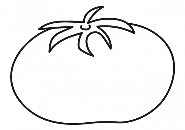 Tomato coloring page image