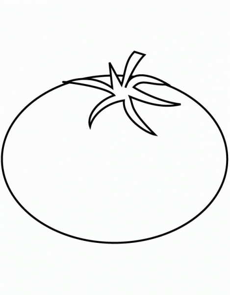 Tomato coloring page image
