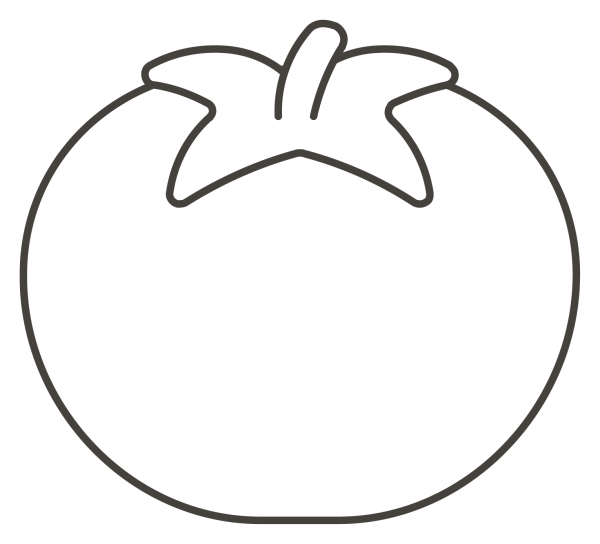 Tomato coloring page image