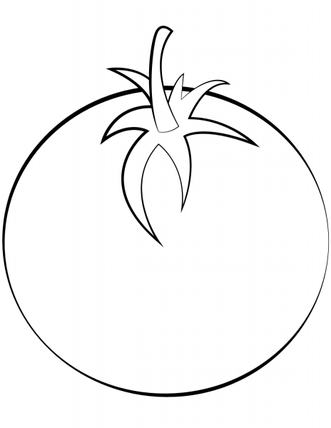 Tomato coloring page image