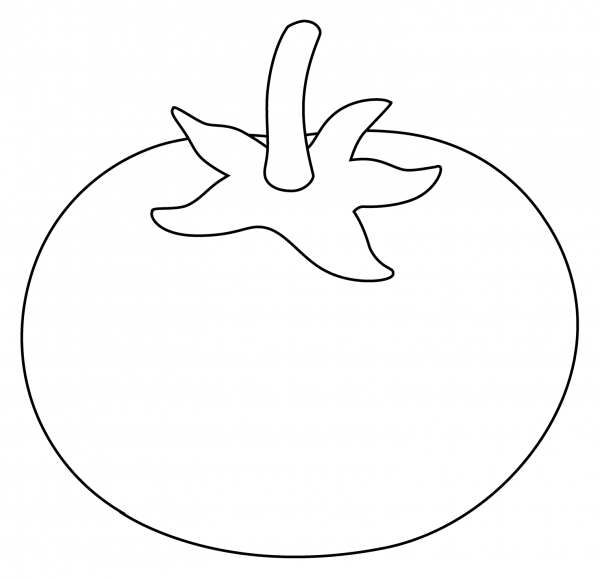 Tomato Emoji coloring page image