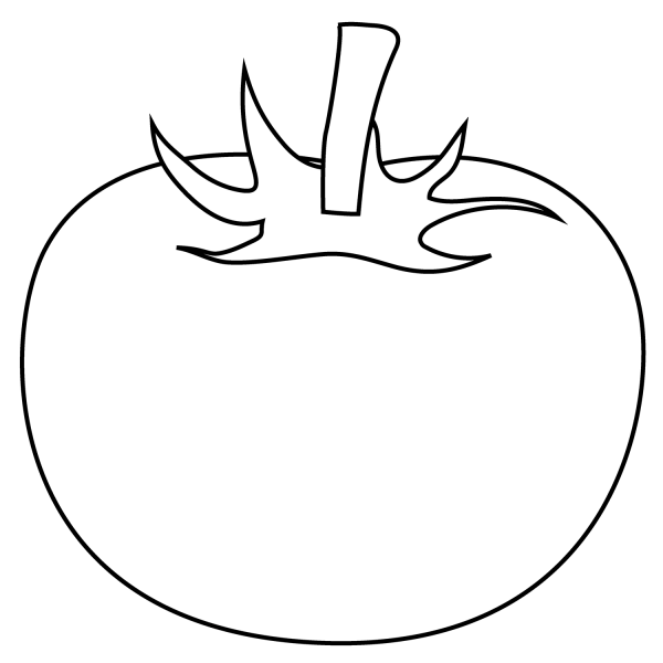 Tomato Emoji coloring page image