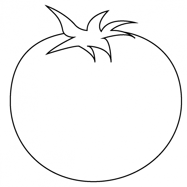 Tomato Emoji coloring page image