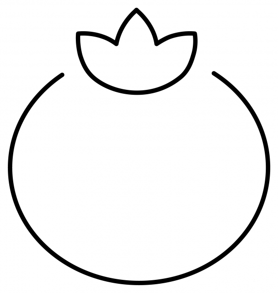 Tomato Emoji coloring page image