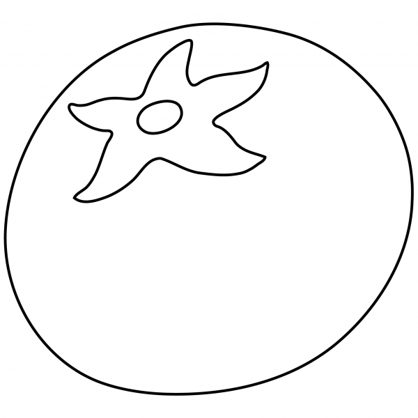 Tomato Emoji coloring page image
