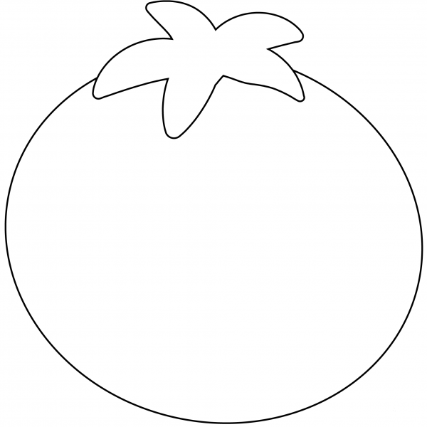 Tomato Emoji coloring page image