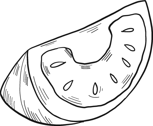 Tomato Slice coloring page image