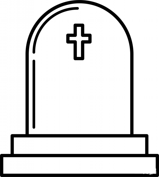 Tombstone coloring page image